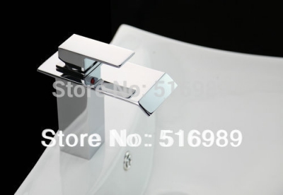 e-pak chrome single hole bathroom basin faucet sink mixer tap waterfall faucet l-123 [worldwide-free-shipping-9828]