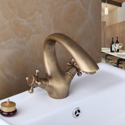 e_pak contemporary torneira banheiro double handle control antique brass 8638/17 bathroom sink torneira tap mixer basin faucet [worldwide-free-shipping-9667]