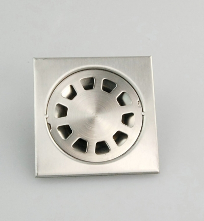 e_pak newly classic 5660/1 bathroom parts nickel brushed shower drain square floor waste [worldwide-free-shipping-9282]