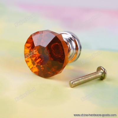 enjoydeal 1pc 26mm crystal cupboard drawer diamond shape cabinet knob pull handle #04 [Door knobs|pulls-2719]