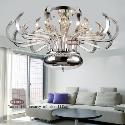 foral pure crystal chandelier lights luxurious modern el lobby chandelier cristal lustre with g4 bulbs md10205 [glass-chandeliers-3598]