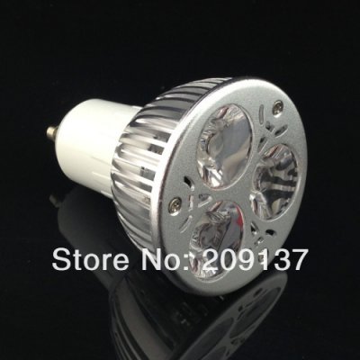!!! gu10 3*3w led bulb 50pcs/lot warm white/cool white 9w high power led bulb