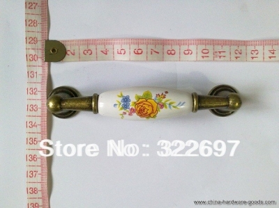 kl18307 96mm bronze ceramic cabinet furniture single hole handle and knob [Door knobs|pulls-1100]