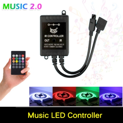 led music ir controller 12v 6a 20 keys ir remote controller for 3528 5050 rgb dimmer led strip lights led string ribbon tape [led-strip-accessorries-6274]