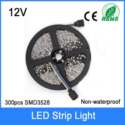 led strip,non waterproof,5m 300 led 3528 smd 12v flexible light 60 led/m,white/white warm/blue/green/red/yellow [led-strip-6120]