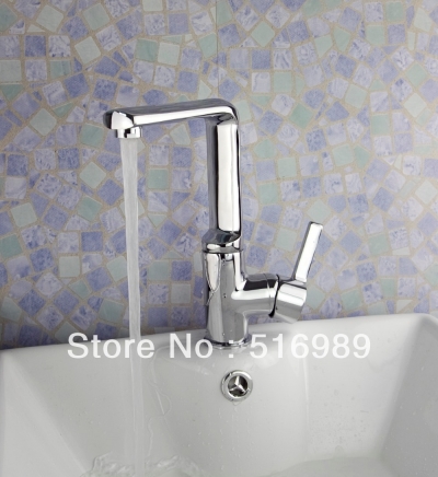 new brass chrome kitchen sink faucet swivel 360 cold water sprayer mixer tap tree753 [bathroom-mixer-faucet-1881]
