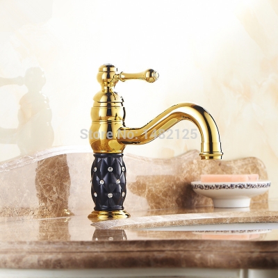 new marble stone single lever bathroom sink faucet torneira [basin-faucet-130]