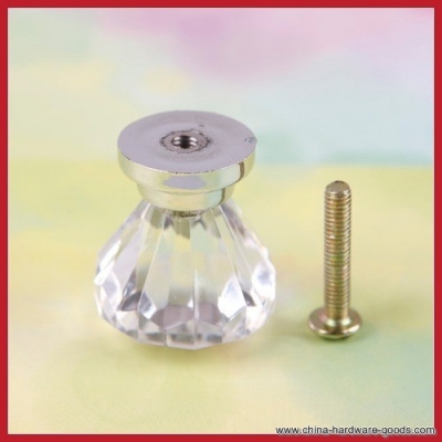 personalized chinaroute 1pc 26mm crystal cupboard drawer diamond shape cabinet knob pull handle #04 attractive