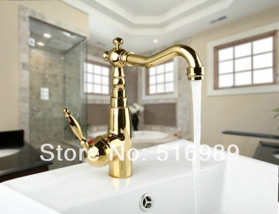 unique model single handle golden bathroom bathtub tap faucet mixer 8629k/1 [golden-3900]