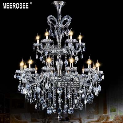whole price light blue maria theresa large crystal chandelier light crystal lighting fitting lustres pendentes 18 lamps