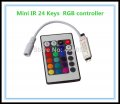 10pcs/lot mini 24key led controller rgb color with remote control mini dimmer for 5050 / 3528 led strip lights 12v