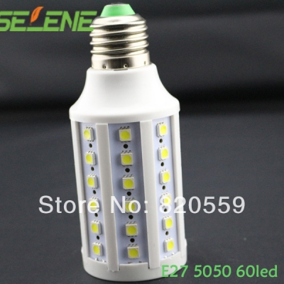 2pcs 12w e27 60led 5050 smd 220v corn bulb light lamp led light bulb lighting white/warm white