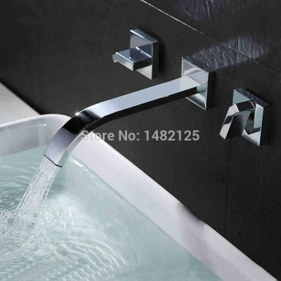 brass chrome finish in wall basin faucet torneira [basin-faucet-11]