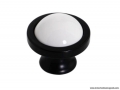ceramic zinc alloy kitchen cabinet knobs furniture handle (diameter:37mm)