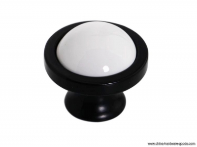 ceramic zinc alloy kitchen cabinet knobs furniture handle (diameter:37mm)