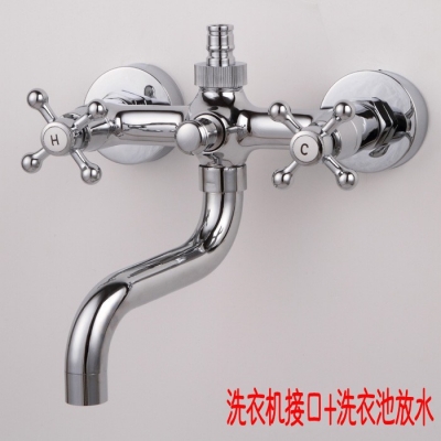 chrome contemporary brass two handles tow mouth wall mounted thermostatic bathroom faucet cold mixer faucets,mixers & taps [shower-heads-8466]