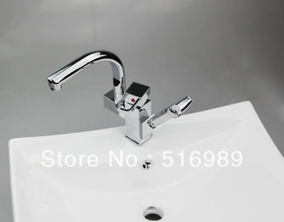 deck mount double function 360 degree swivel kitchen tap faucet pull out chrome polished basin mixer brass tree3 [pull-out-amp-swivel-kitchen-8016]