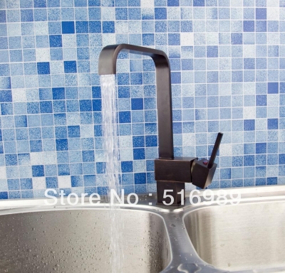 deck mount stream kitchen bar bathroom vessel sink faucet - single handle / hole oil rubbed bronze hejia105