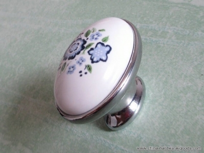 dresser knob drawer knobs pulls handles ceramic kitchen cabinet knobs oval white silver furniture decortive knobs pull handle [Door knobs|pulls-2238]
