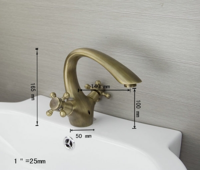 e_pak 8638/19 torneira tap mixer contemporary torneira banheiro double handle control antique brass bathroom sink basin faucet [worldwide-free-shipping-9637]
