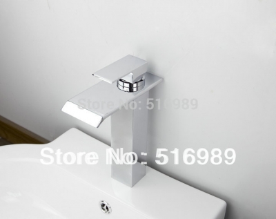 e-pak sell 2015 polished chrome bathroom basin waterfall tap mixer faucet ds-825