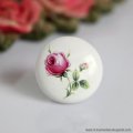 european rural style red rose hand-draw ceramic drawer knob for cupboard/shoes cabinet/closet