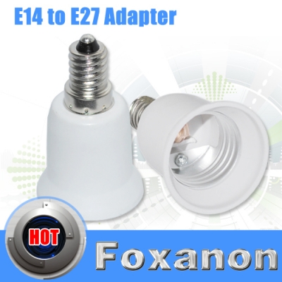 foxanon brand e14 to e27 lamp holder converter socket light bulb lamp holder adapter plug extender led light use 10pcs/lot
