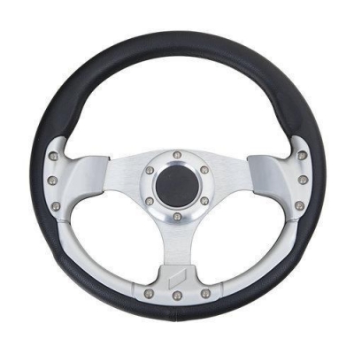 hello car steering wheel black white pu hole-digging breathable q19 slip-resistant universal supplies car accessories