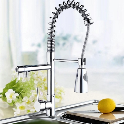 hello kitchen sink vessel faucet torneira da cozinha solid brass mixer taps 97168d056/0 swivel spray with double water way [pull-out-amp-swivel-kitchen-8048]