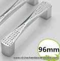 length 104mm hole pitch 96mm silver color dresser drawer pulls cabinet knobs and handles crystal glass furniture handle