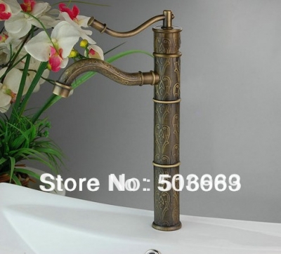 new single hole top grade bathroom&kitchen basin faucet antique pattern mixer tap nb-1304 [antique-brass-1214]