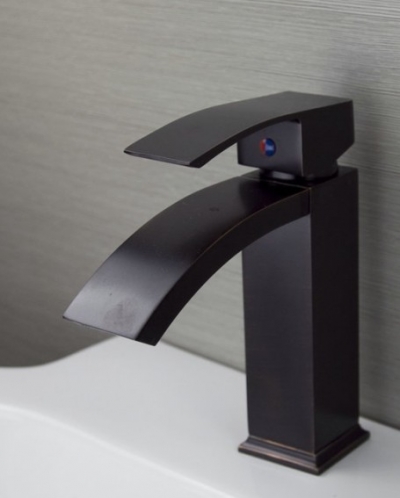 oil rubber black bronze basin sink waterfall faucet deck mount bathroom faucet brass mixer bre524 [oil-rubbed-bronze-7514]