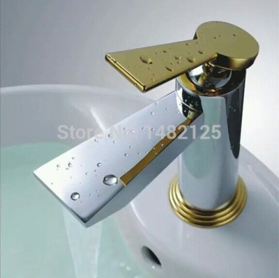 patent design 2015 new arrival luxurious single handle wash basin mixer taps bathroom waterfall faucet [basin-faucet-134]