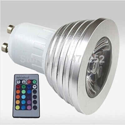 rgb led light bar lighting bulb gu10 led spotlight 5w led light bulb 220v 24-key infrared remote control lights zm00365