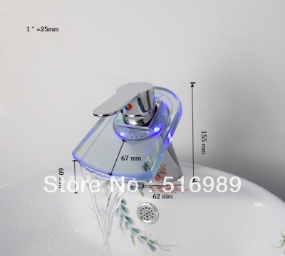 round chrome finish color changing led bathroom sink faucet spout bathtub mixer tapsgrass15 [led-faucet-5541]