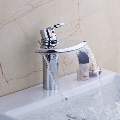 short waterfall wash basin torneira bathroom chrome deck mounted 92247 single handle sink vessel tap mixer faucet