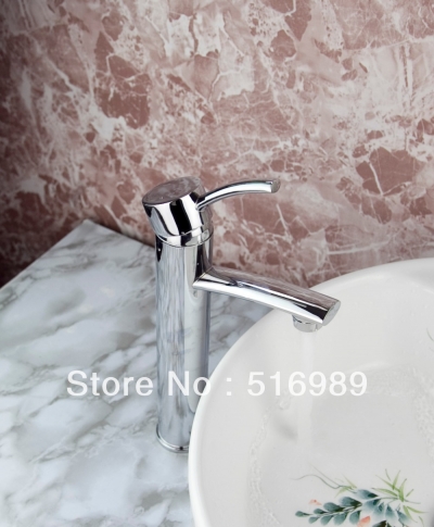 single handle /cold water tap basin sink faucet faucets bathroom mixer polished chrome tree801 [bathroom-mixer-faucet-1946]