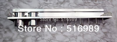 stainless steel 304 chrome bathroom accessory kitchen knife storage holder shelf tree730