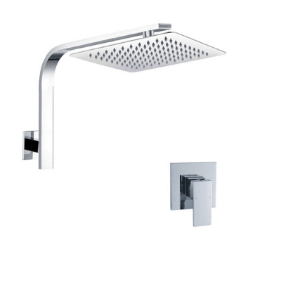 stainless steel 8" or 10" or 12" inch rain shower set bath mixer wall water tap torneira chuveiro banheiro is015-1