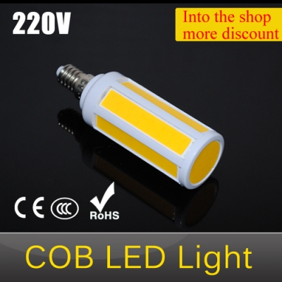 super energy saving light cob led lamps 7w e14 ultra bright corn bulb cobsmd ac 220v protect eyesight pendant lights 10pcs/lots