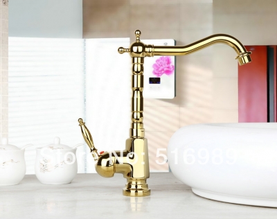 wash basin sink vessel luxury golden bathroom bathtub tap faucet mixer 9830k [golden-3901]
