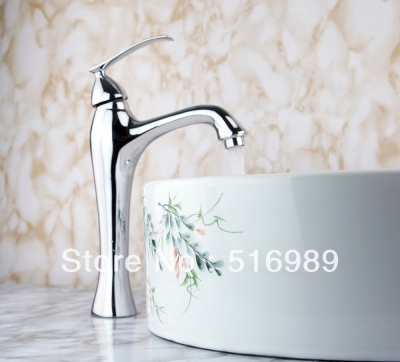 waterfall faucets chrome brass spout faucet basin taps bathroom mixers tap n9 [bathroom-mixer-faucet-2023]