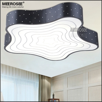 white metal led ceiling lamp star-shaped bedroom fancy luster black hallway light fixtures surface mounted lighting for ceiling