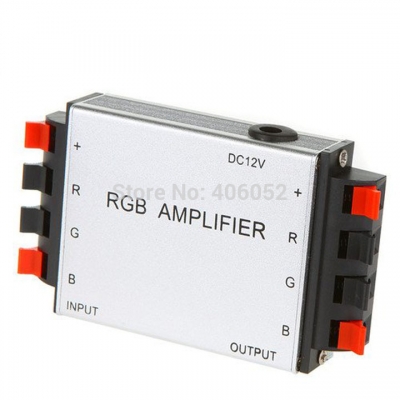 10pcs/lot 3channels dc12v 12a 144w led rgb amplifier controller for led strip [rgb-amplifier-8186]
