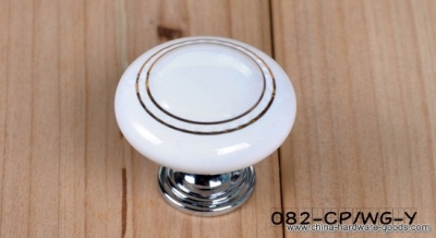 10pcs lot european style porcelain ceramic drawer cabinet wardrobe door knob 082cp/wg-y [Door knobs|pulls-1544]