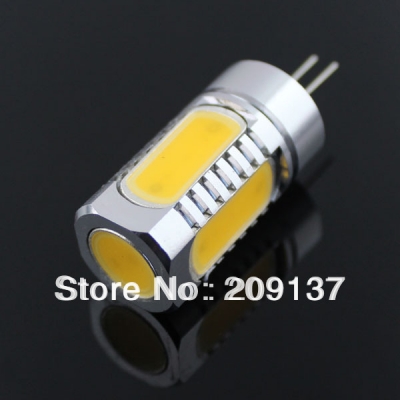 10pcs/lot g4 7w 5 led cob bulb car light dc 12v energy saving lighting [g4-g9-led-light-amp-car-light-3404]