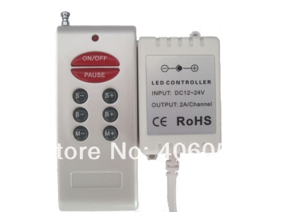 10set/lot whole plastic shell dc12v - 24v rf 8 key wireless remote controller for led strip [led-controller-4953]