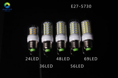 220v smd 5730 e27 led bulb 9w 12w 15w 18w led bulb lamp 24 leds 36leds 48leds 56leds,warm white/white led corn bulb [e27-led-bulbs-3205]