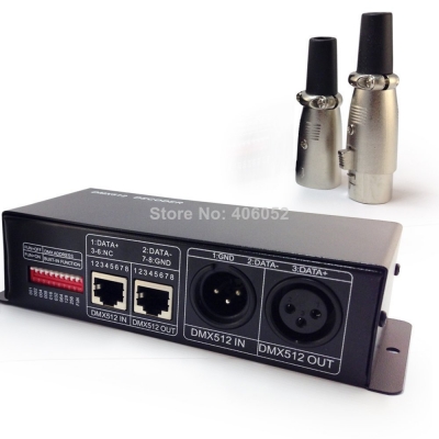 3channels dc12v-144w dc24v-288w for led strip light controller dmx 512 decoder rgb common controller [led-controller-4975]