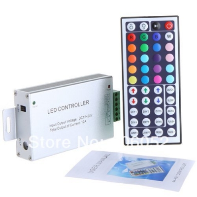 4pcs/lot dc 12v 44 key led ir remote controller for rgb smd 5050 3528 led strip light with auto memorizing function [led-controller-4982]